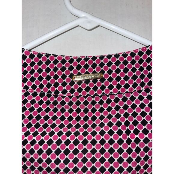 Michael Kors Women's Small black and purple‎ Geometric Dressy Sleevless Top A31 - Picture 2 of 5